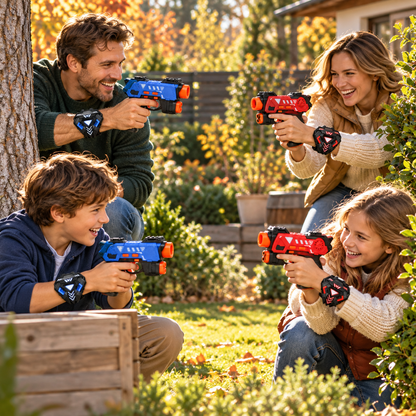 Zestaw Laser Tag dla 4 graczy w użyciu