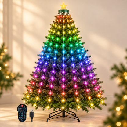 Lampki choinkowe RGB, 256 LED, 1,8 m